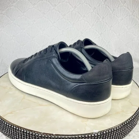 Nordstrom Rack Shoes Mens Sz 11 Black Ortholite Leather Comfort Casual Sneakers - Picture 7 of 13